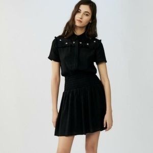 BRAND NEW Maje Bee Embellished Crepe Mini Dress